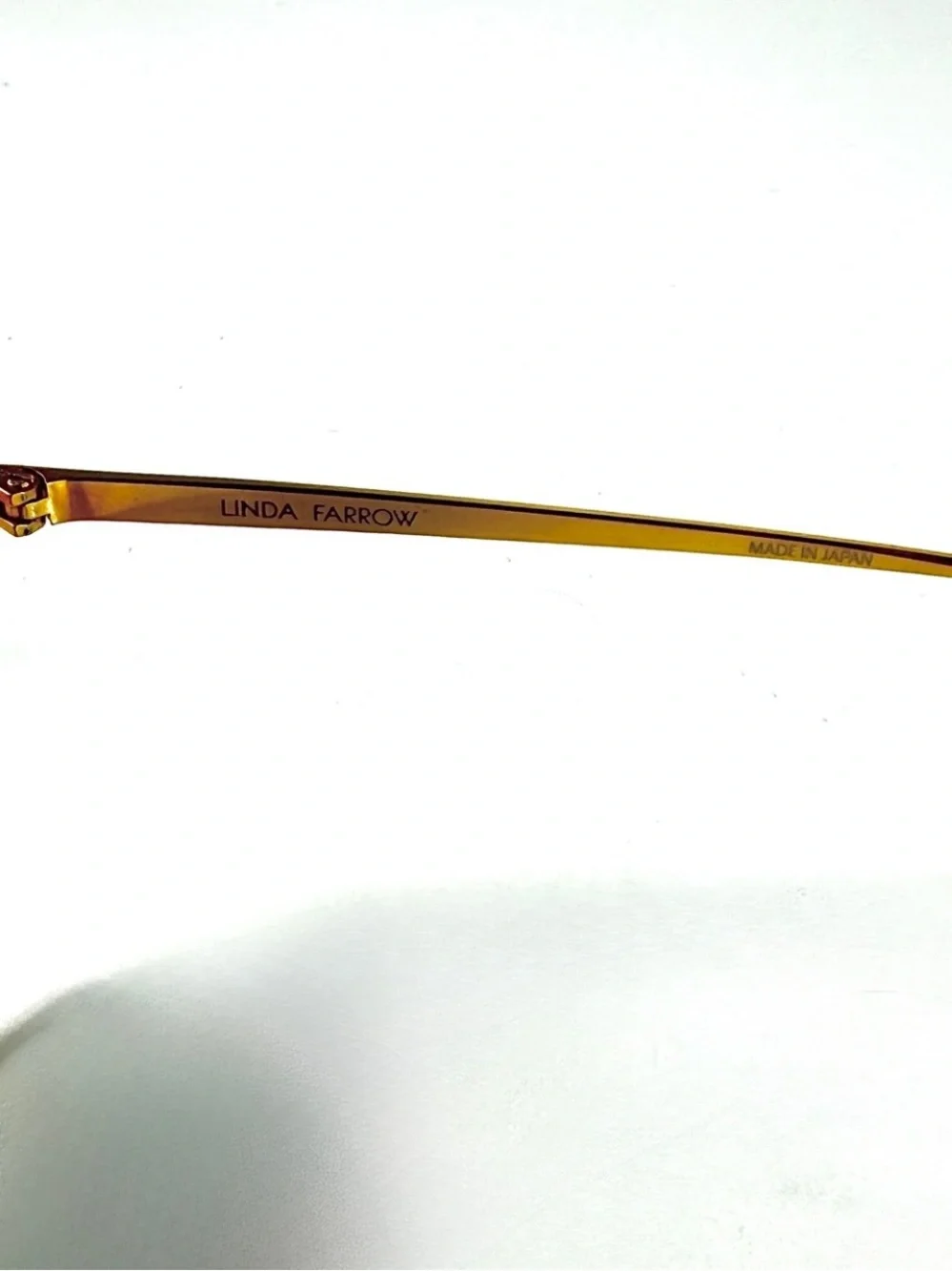 Linda Farrow Omar Aviator Sunglasses Gold Blue LFL804 C7 Titanium NWT Full Set